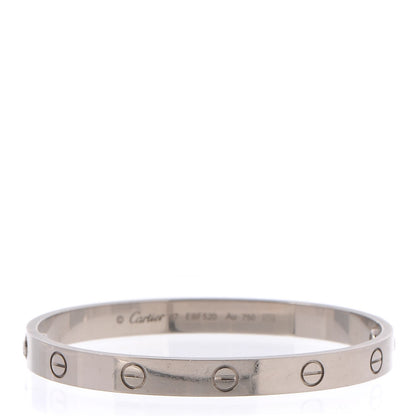 Cartier 18K White Gold LOVE Bracelet 17 1 of 5