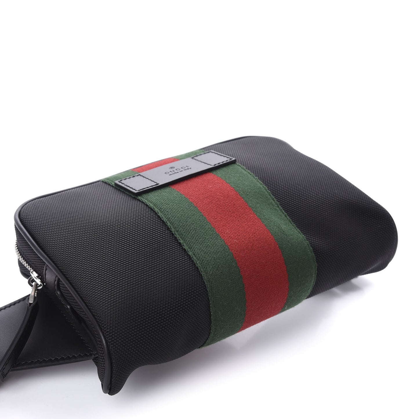 Canvas Web Slim Belt Bag Black