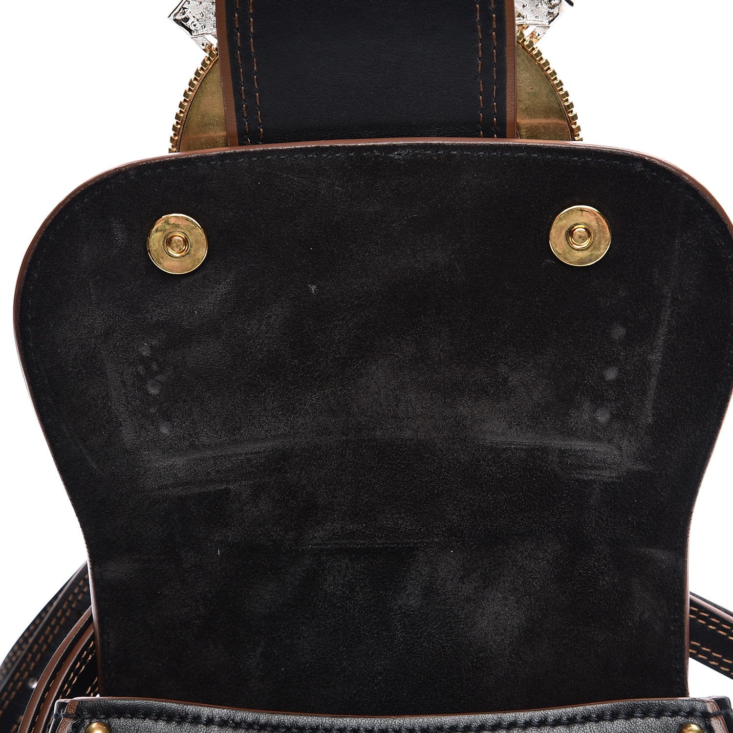 Miu Miu Studded Goatskin Jewel Buckle Dahlia Shoulder Bag Nero Black 7 of 8