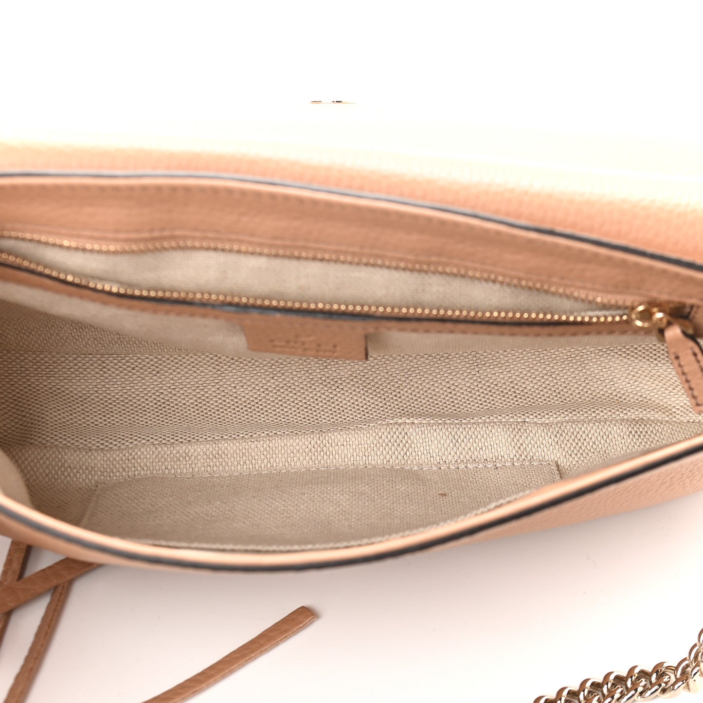 Pebbled Calfskin Medium Soho Flap Crossbody Camelia