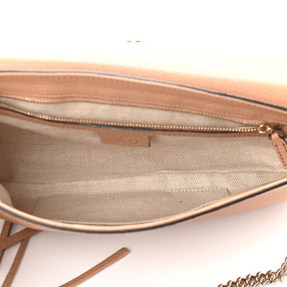 Gucci Pebbled Calfskin Medium Soho Flap Crossbody Camelia 5 of 9
