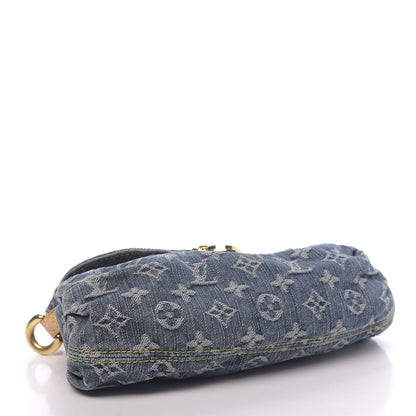 Louis Vuitton Monogram Denim Mini Pleaty Blue 4 of 9