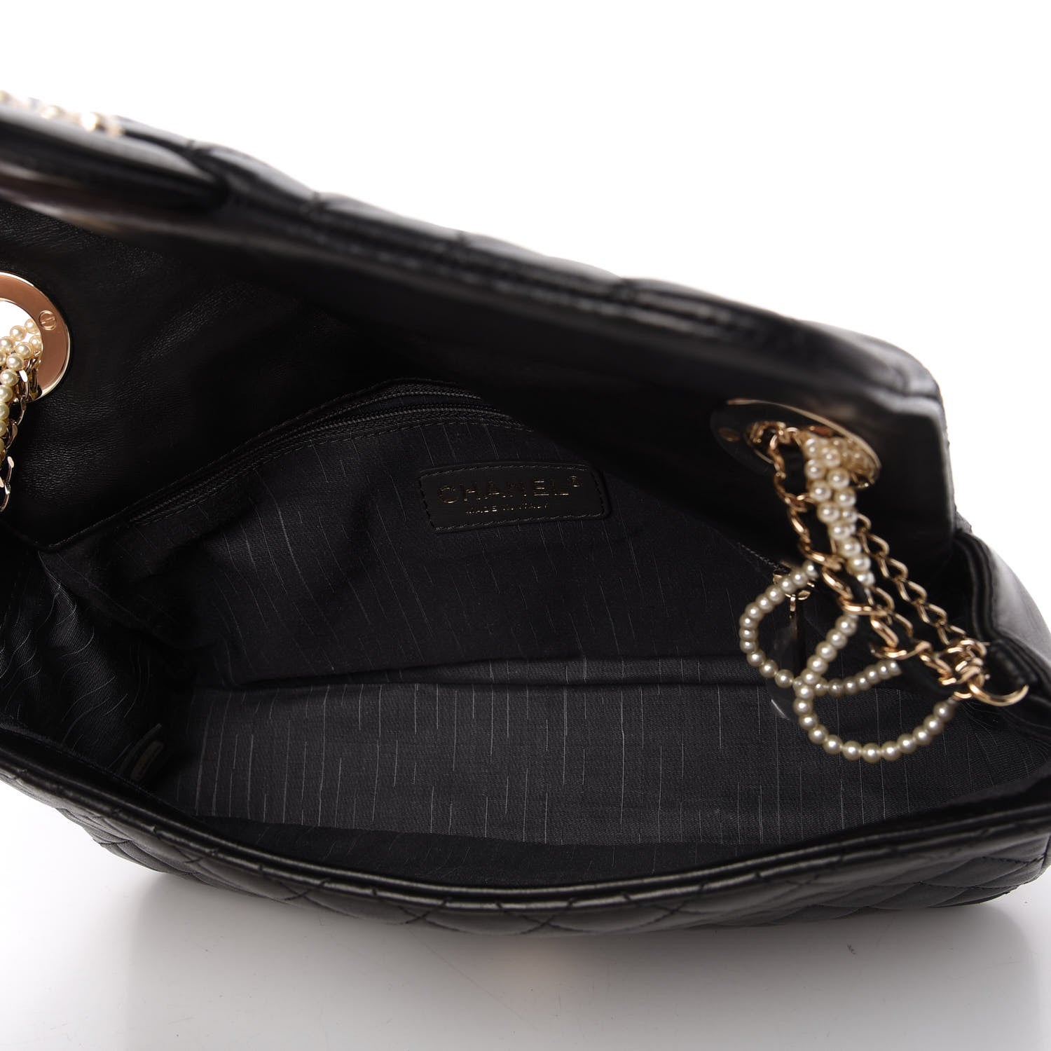 Chanel Lambskin Quilted Medium Westminster Pearl Flap Black 5 of 10