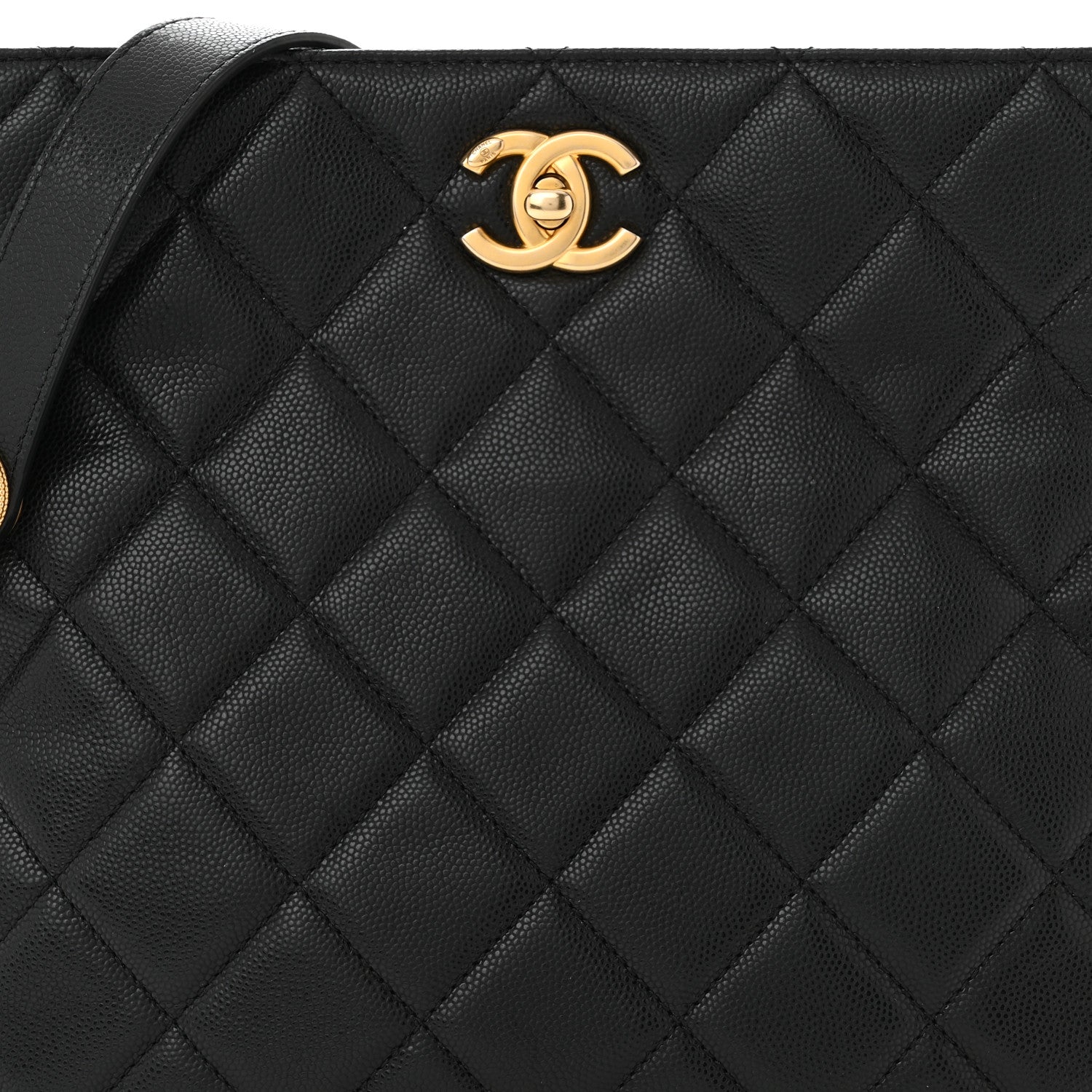 Chanel Caviar Quilted Twist Your Buttons Hobo Black 8 of 11
