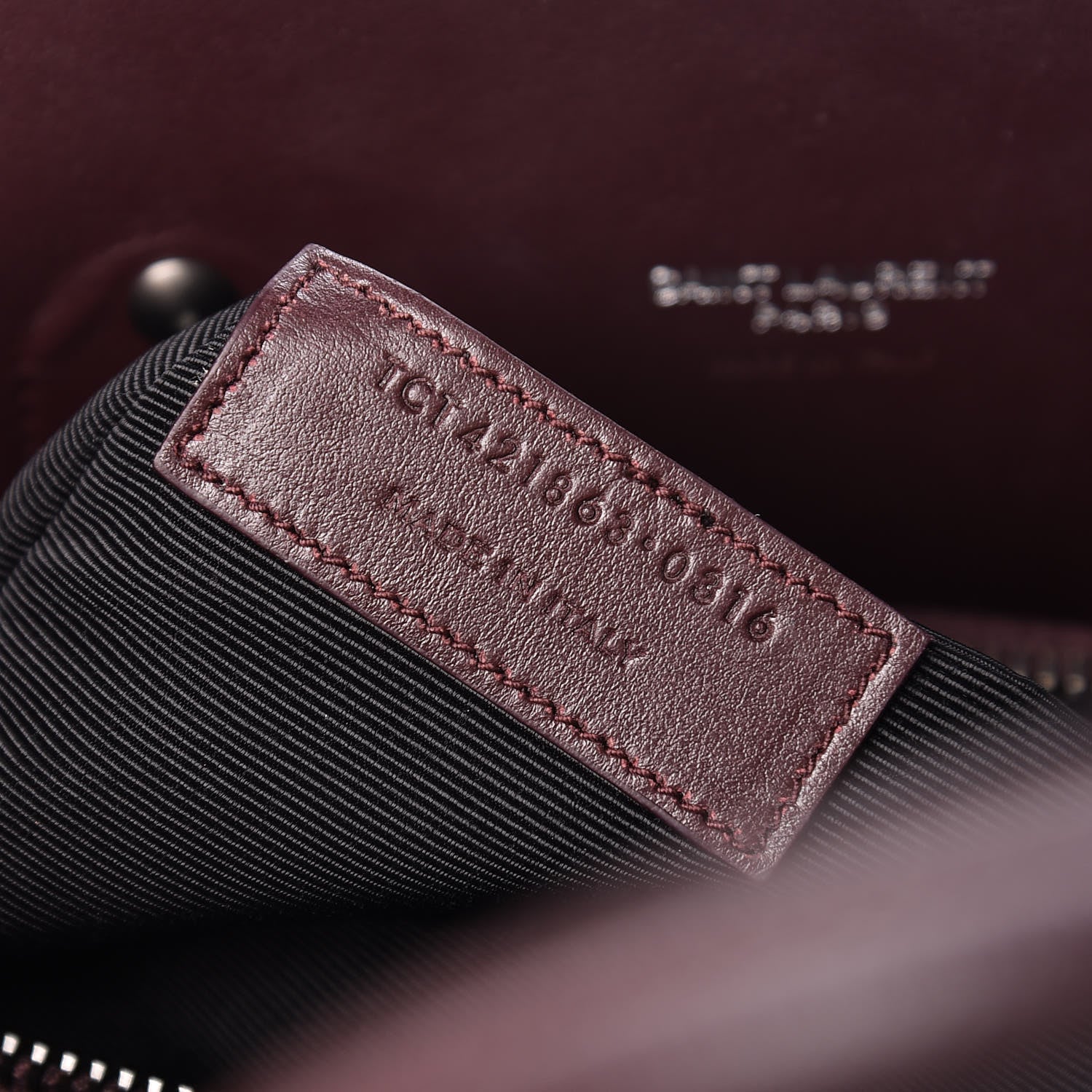 Saint Laurent Grained Calfskin Baby Sac De Jour Amaranto 7 of 12