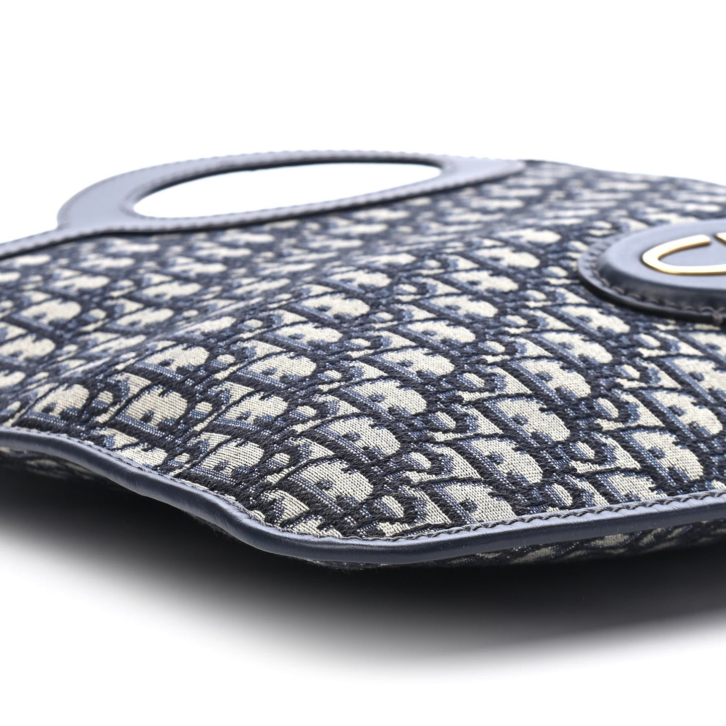 Oblique Fold Over Clutch Blue