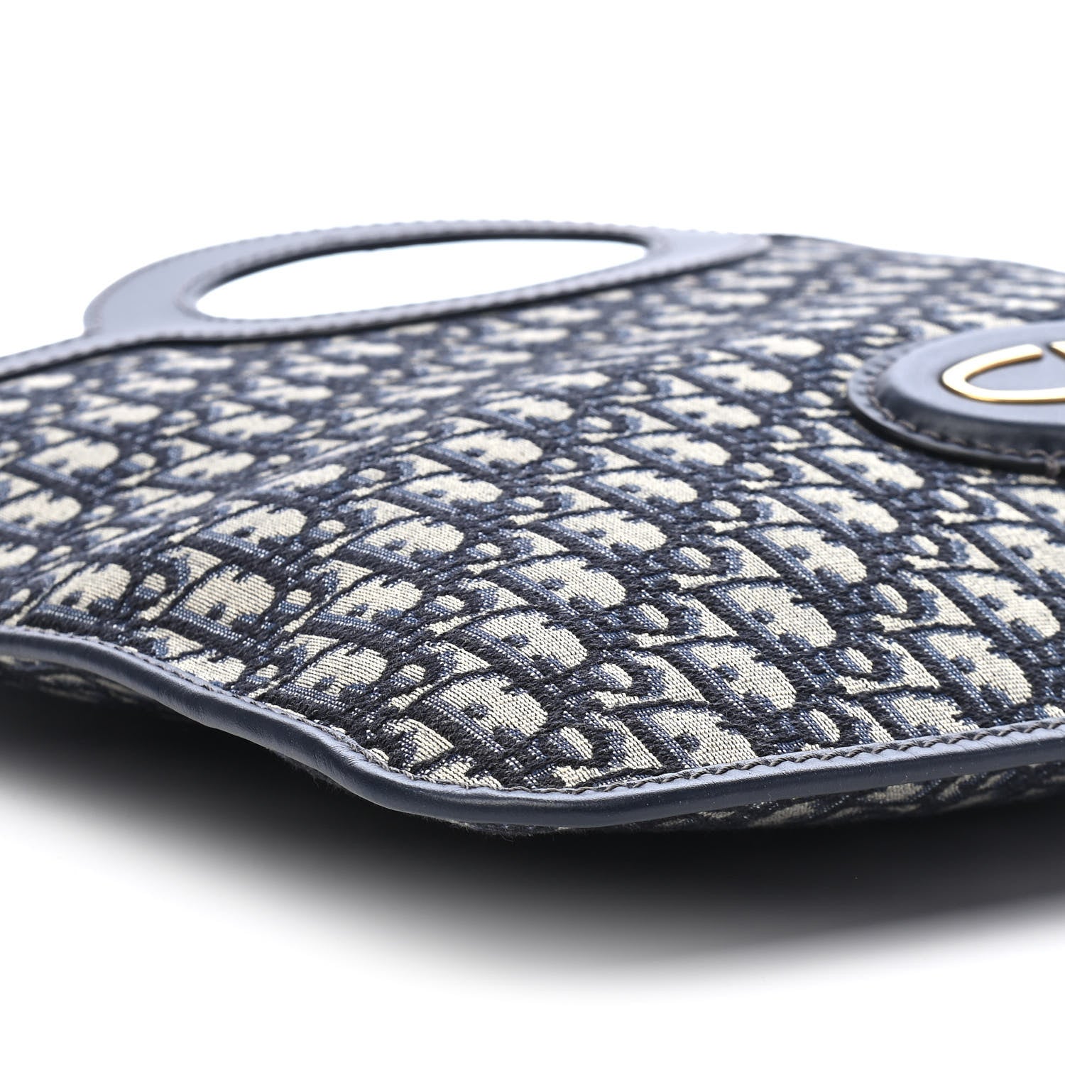Christian Dior Oblique Fold Over Clutch Blue 8 of 9
