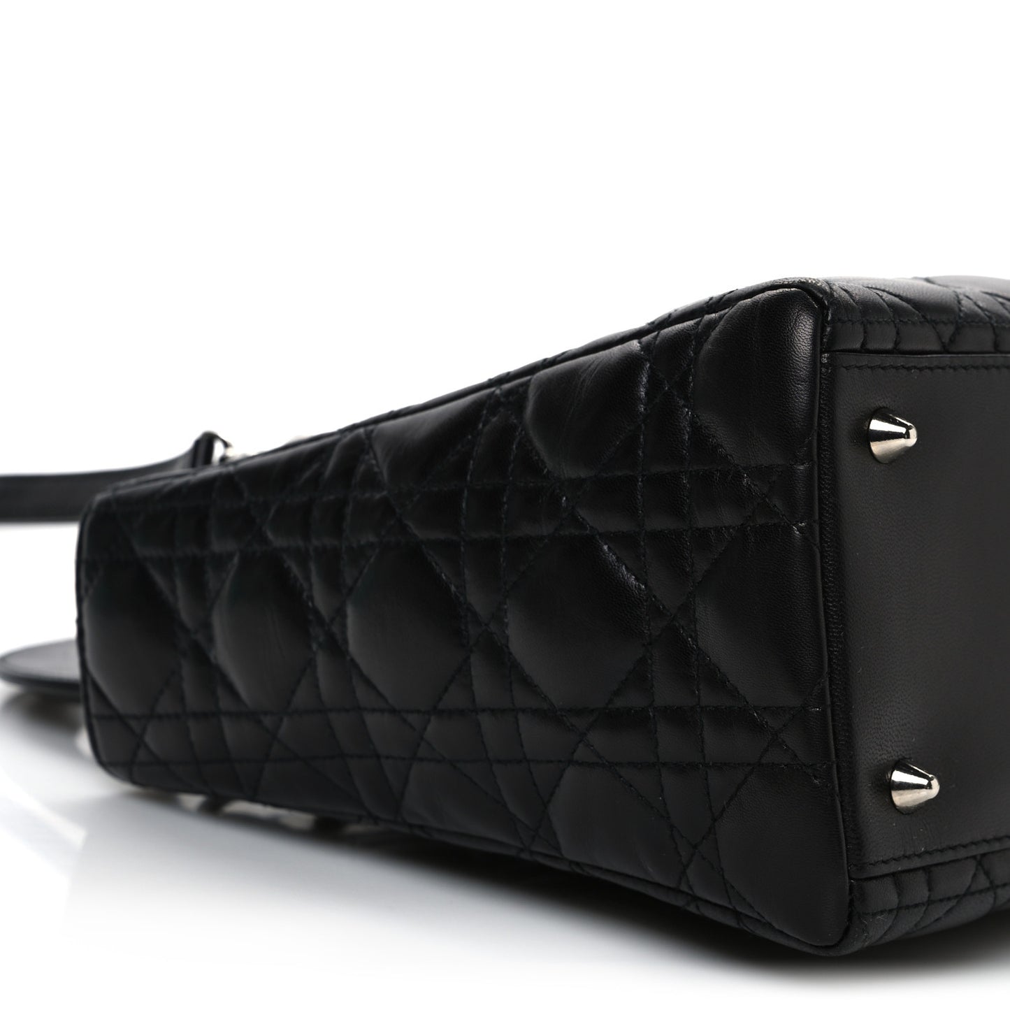Lambskin Cannage Medium Lady Dior Black