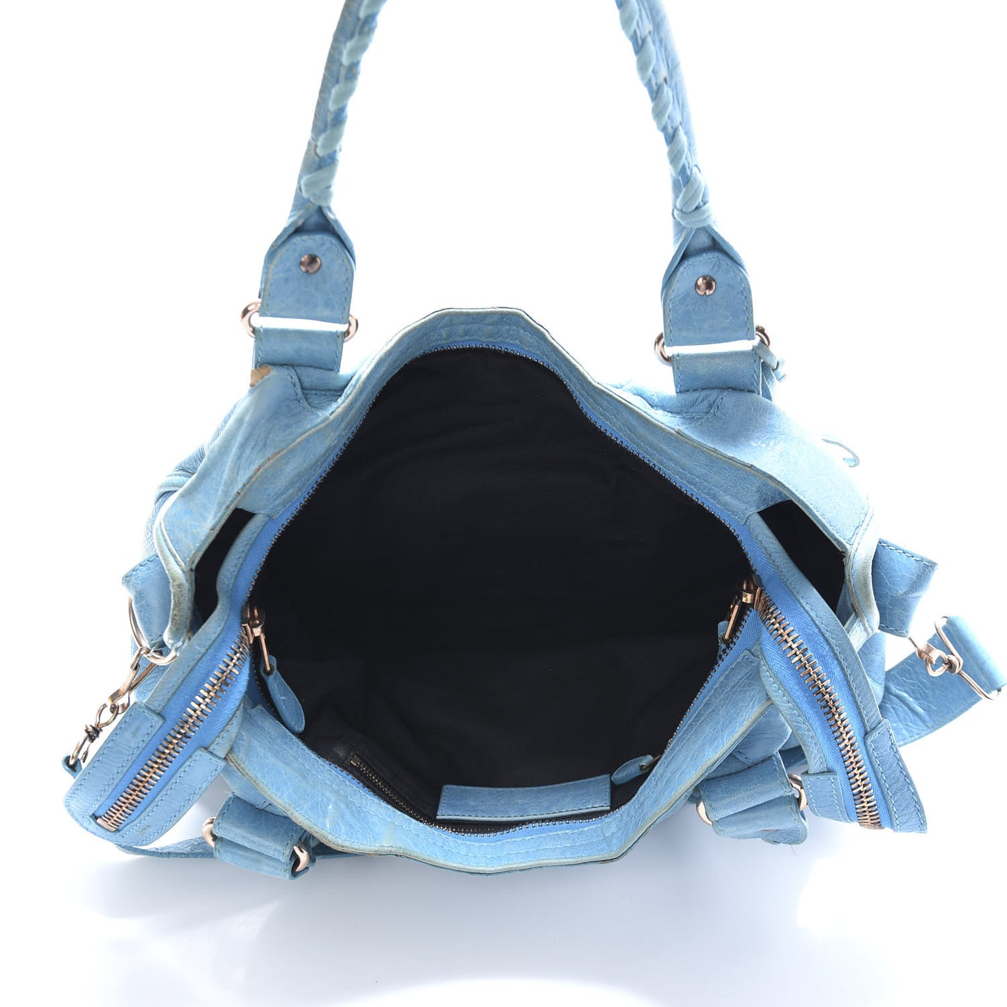 Agneau Giant 21 Silver Hardware City Bleu Paon