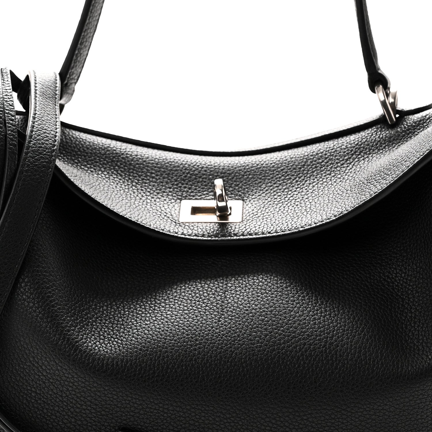 Balenciaga Grained Calfskin Small Rodeo Top Handle Handbag Black 7 of 9