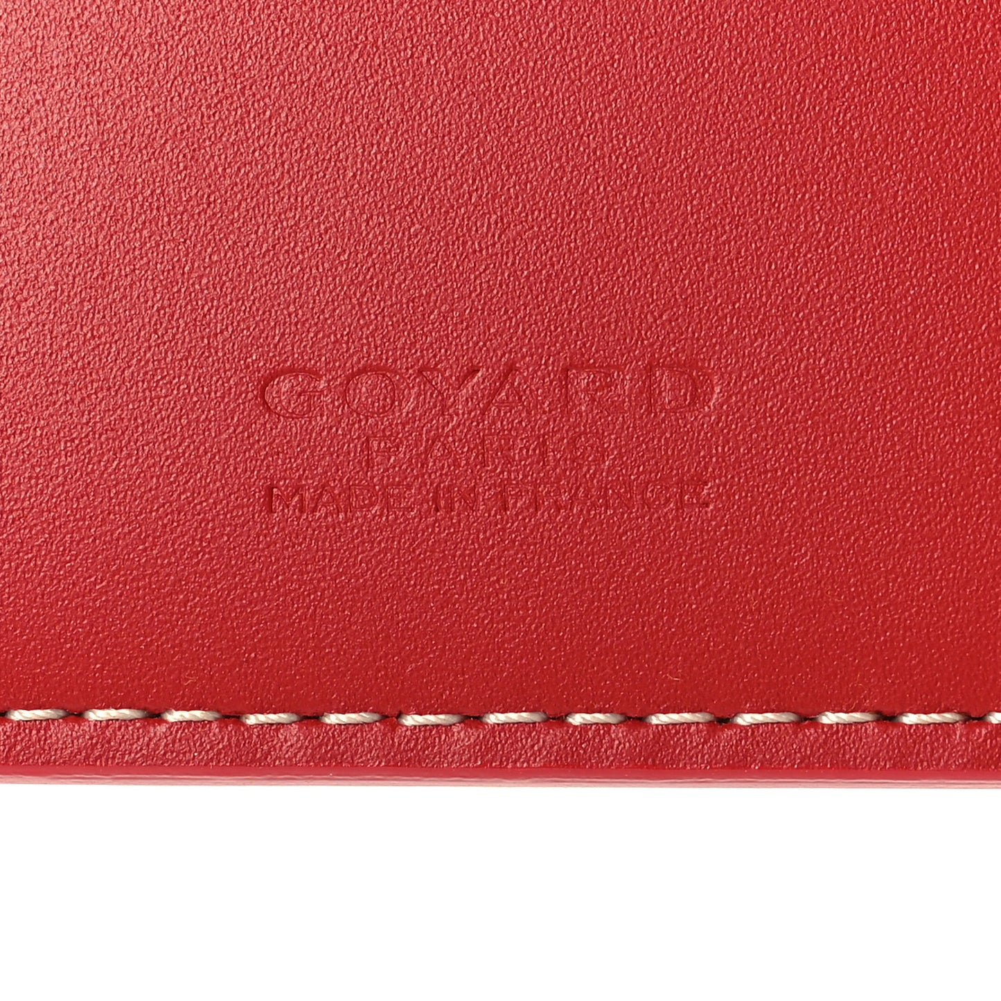 Goyardine Grenelle Passport Wallet Red