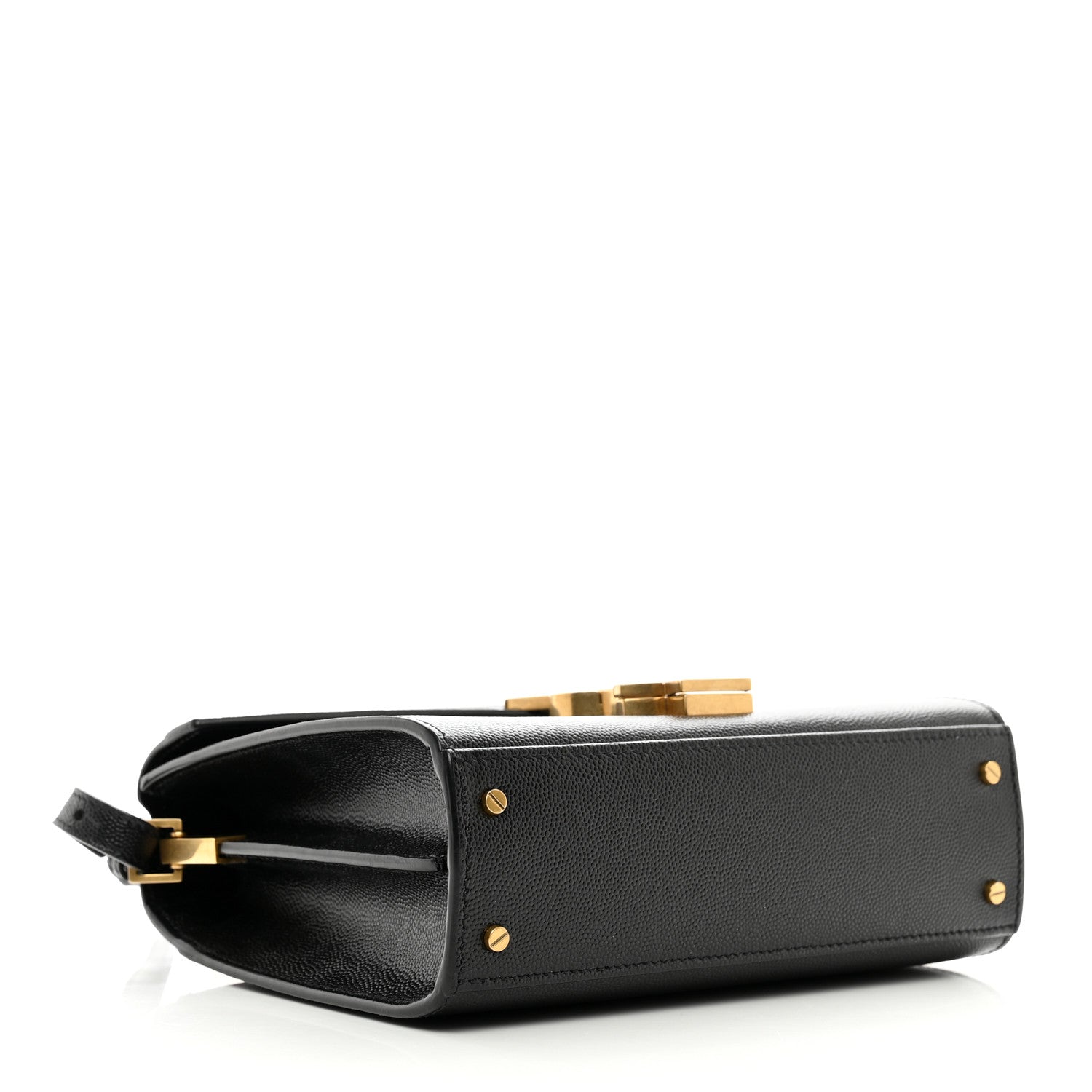 Saint Laurent Grain de Poudre Mini Classic Monogram Cassandra Top Handle Black 4 of 9