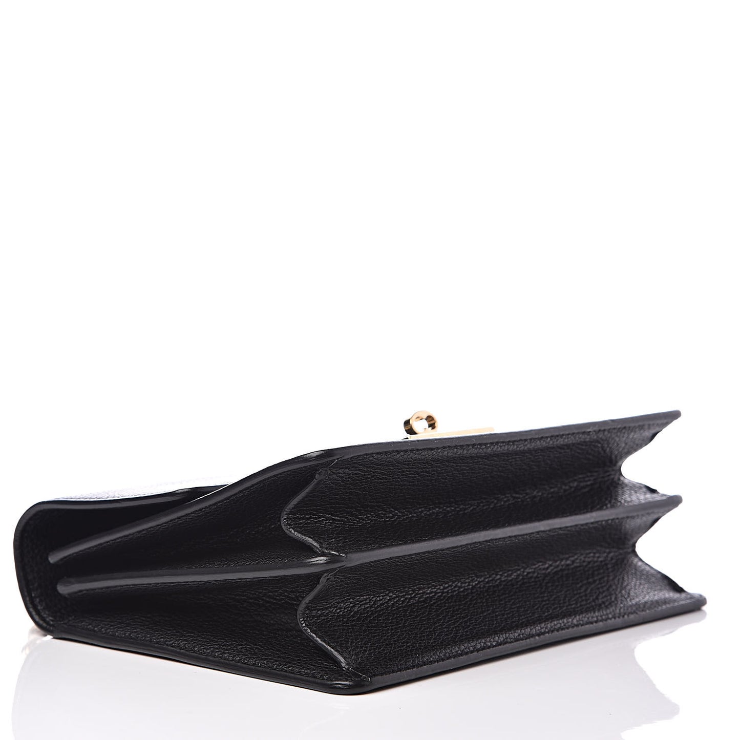Grained Calfskin Rosalia Shoulder Bag Black