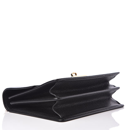 Dolce & Gabbana Grained Calfskin Rosalia Shoulder Bag Black 4 of 9