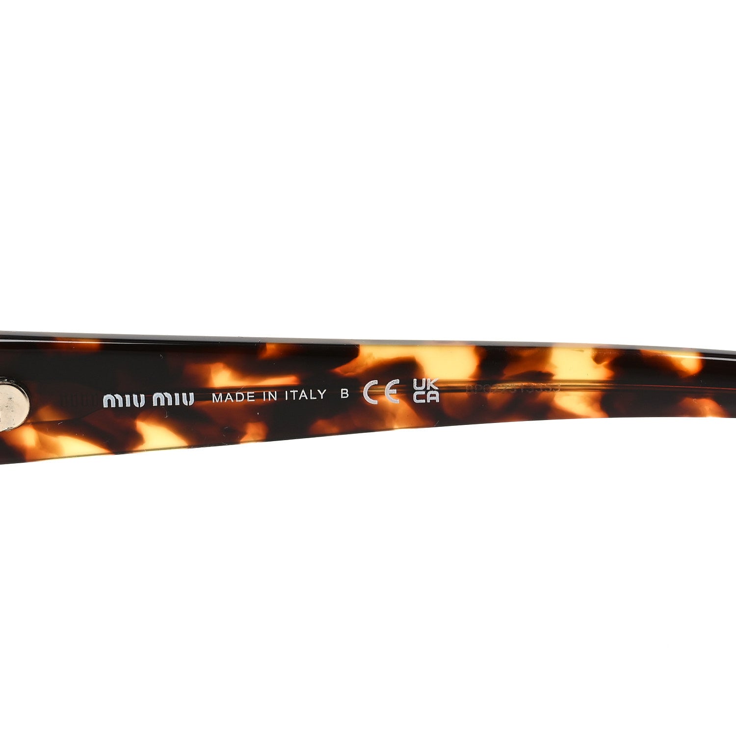 Miu Miu Acetate Oval Reverie Sunglasses SMU B09 Honey Tortoiseshell 5 of 7