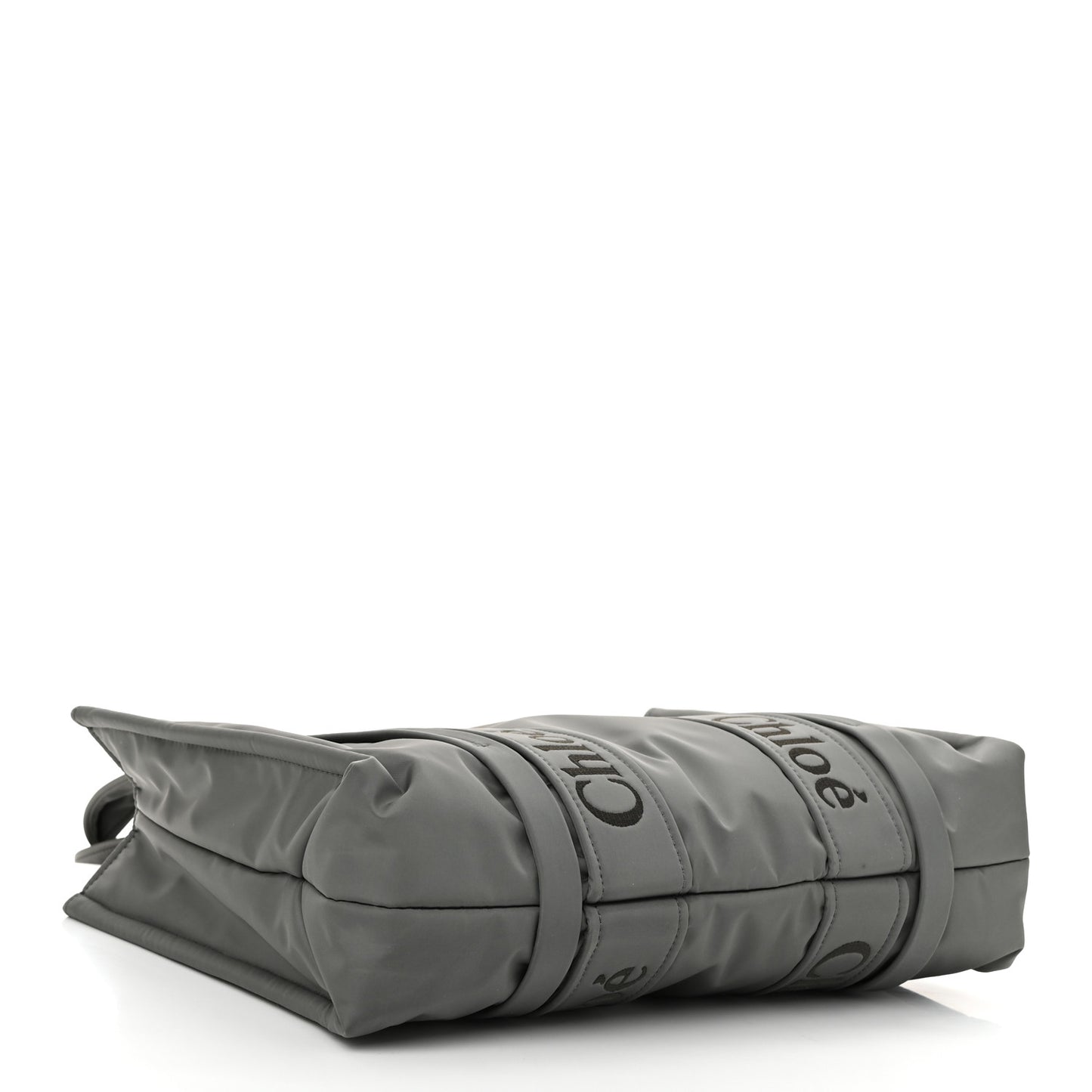 Recycled Nylon Medium Woody Ribbon Tote Elephant Grey