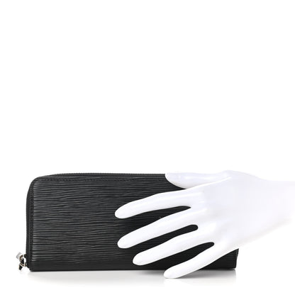 Louis Vuitton Epi Clemence Wallet Black 2 of 8