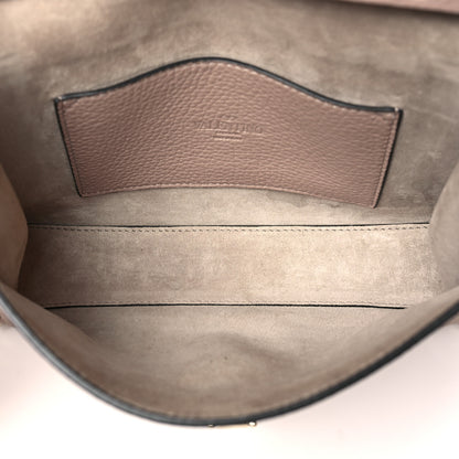 Valentino Garavani Pebbled Calfskin Medium Rockstud Flip Lock Crossbody Bag Loto 5 of 9
