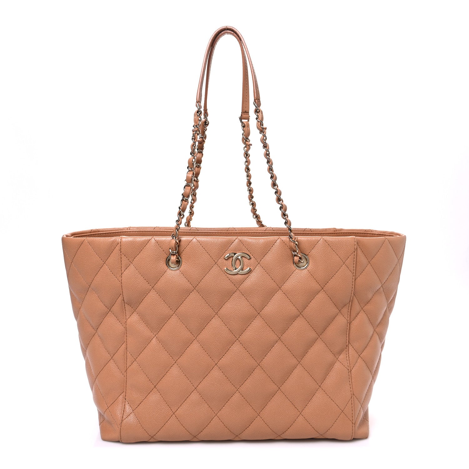 Chanel Caviar Quilted Large Shopping Tote Dark Beige 1 of 12