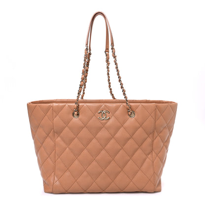 Chanel Caviar Quilted Large Shopping Tote Dark Beige 1 of 12