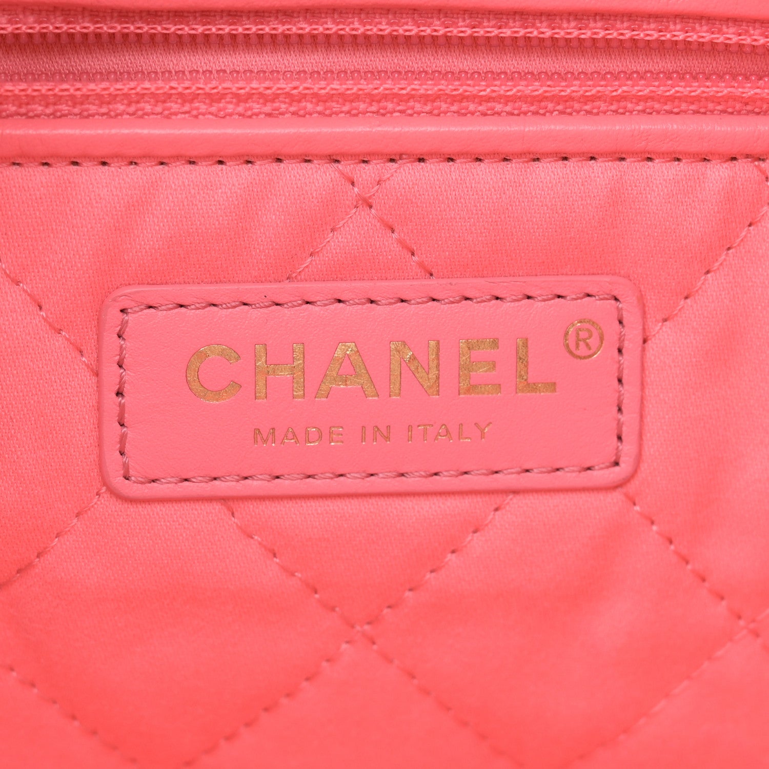 Chanel Shiny Calfskin Quilted Chanel 22 Coral Pink 7 of 11