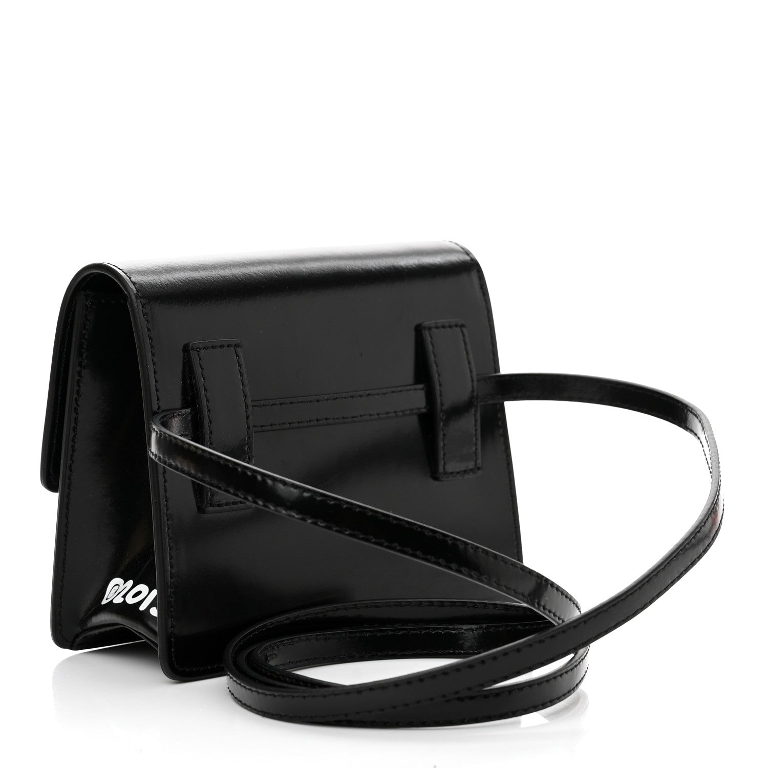 Off-White Calfskin Jitney 0.7 Rent Money Crossbody Bag Black 3 of 8