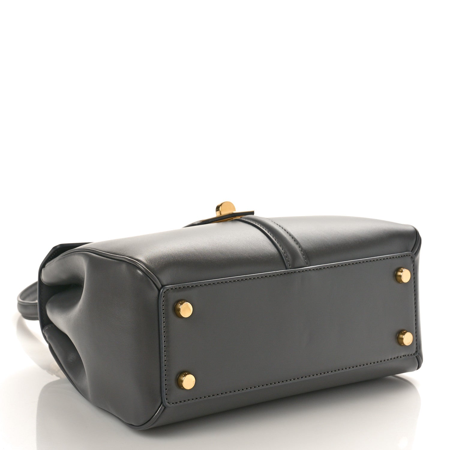 Celine Satinated Calfskin Small 16 Top Handle Bag Gray 4 of 8