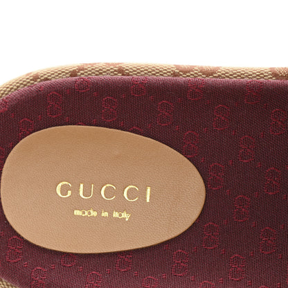 Gucci Canvas GG Monogram Angelina Platform Slide Sandals 40 Beige Ruggine 8 of 9