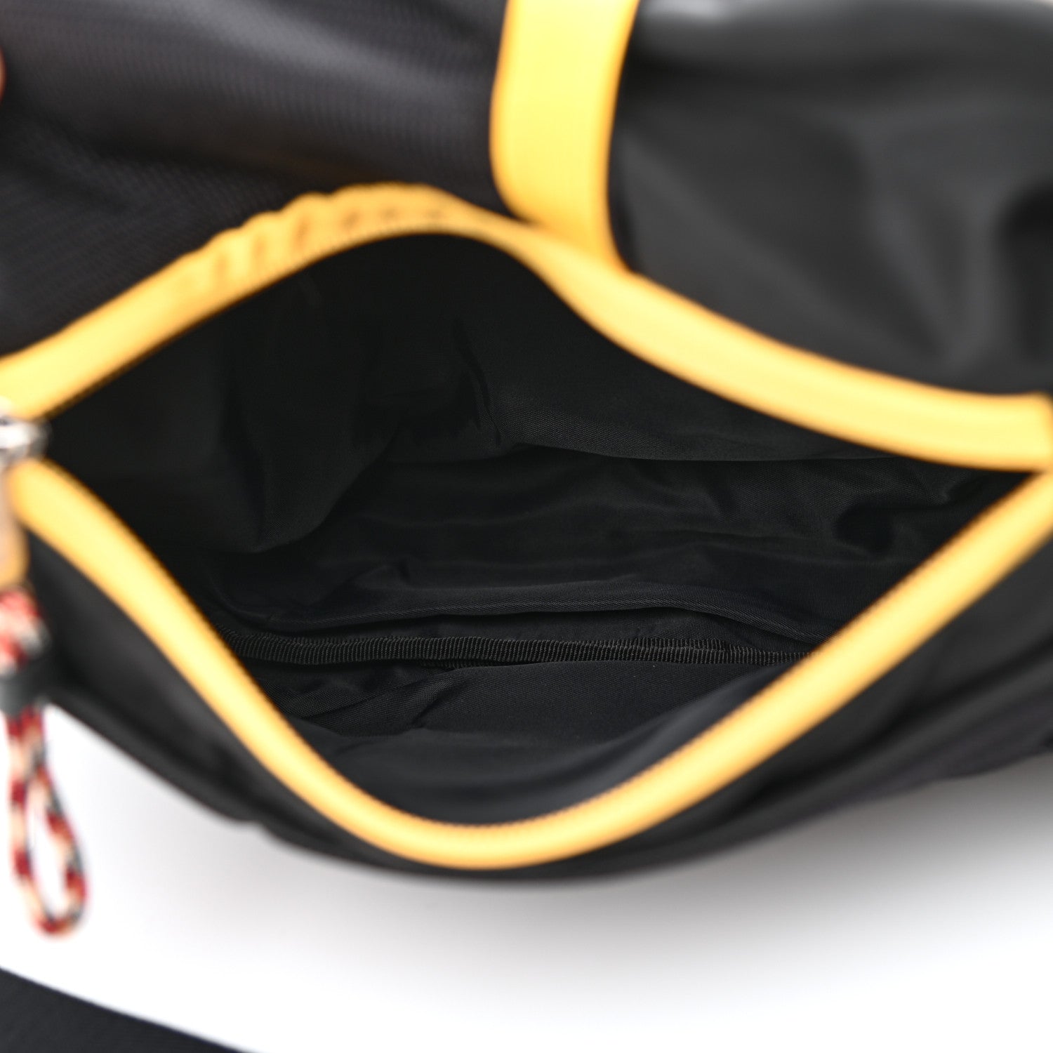 Burberry Nylon Medium Leo Sling Bag Black Yellow Grey 6 of 11