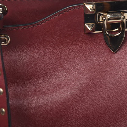 Valentino Garavani Vitello Medium Rockstud Tote Scarlet 7 of 10