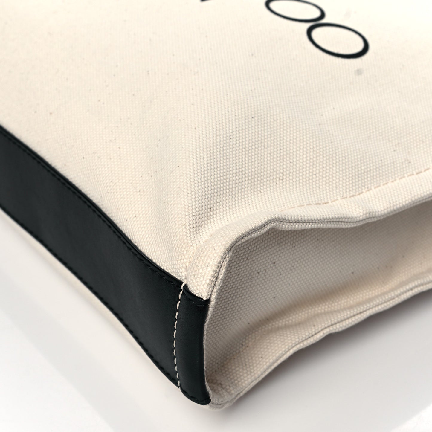 Canvas Logo Tote Natural Black