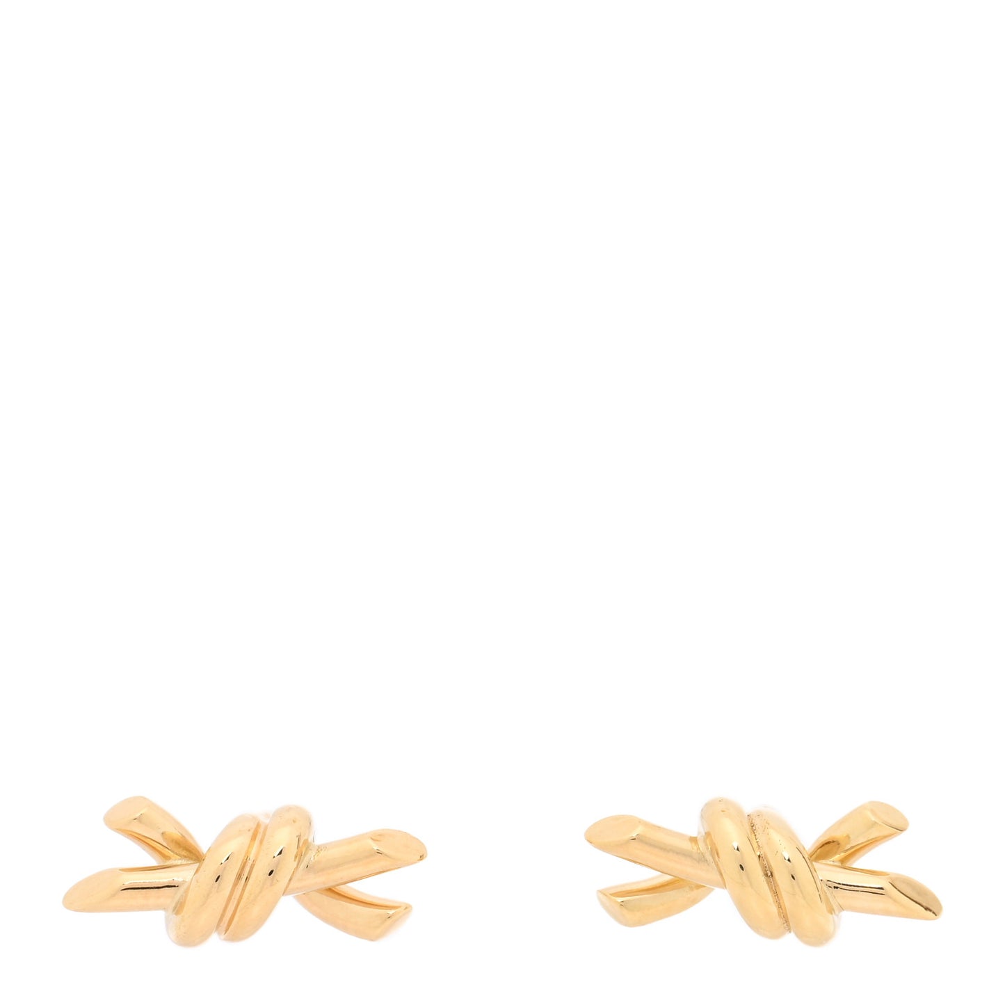 18K Yellow Gold Twist Knot Earrings