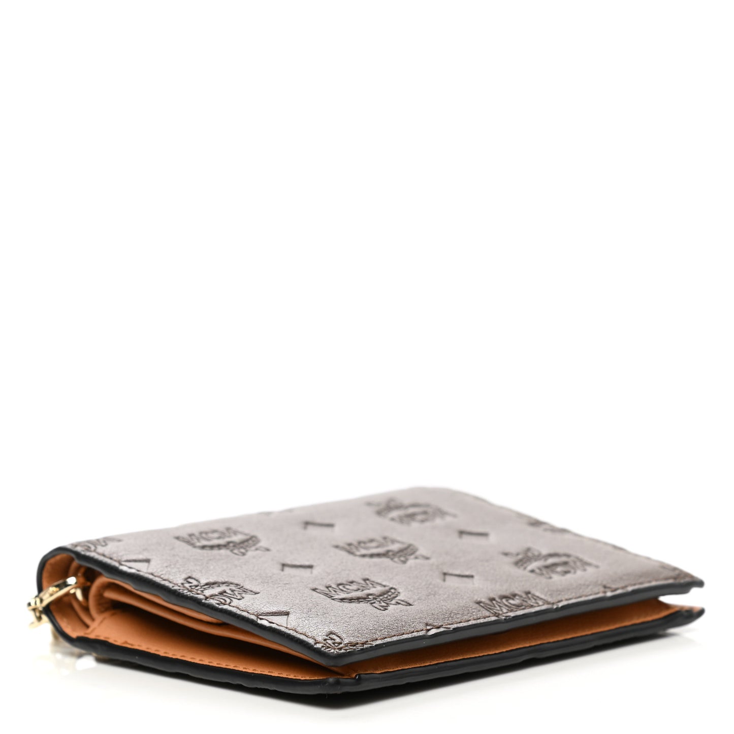 Calfskin Ottomar Monogram Bi-Fold Wallet Black Beige