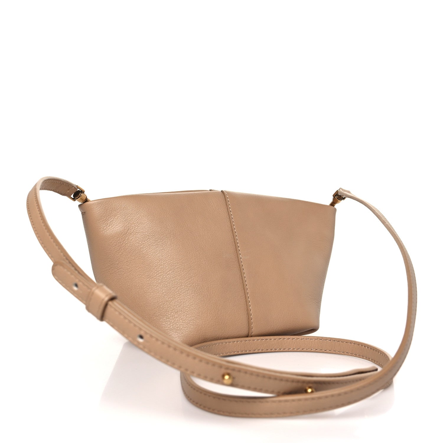 Mansur Gavriel Calfskin Compact Tulipano Crossbody Bag Nocciola 3 of 8