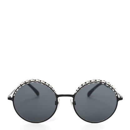 Chanel Pearl Round Sunglasses 4234-H Black 4 of 9