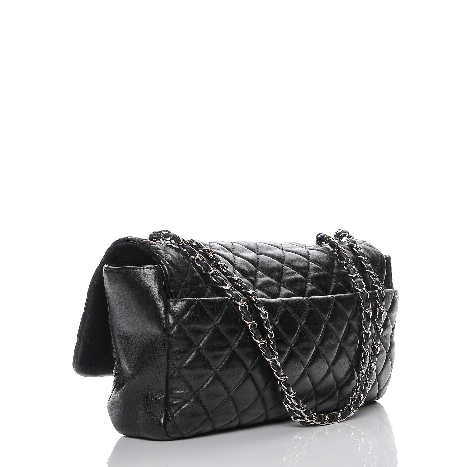 Chanel Lambskin Jumbo Coco Rain Flap Black 3 of 7