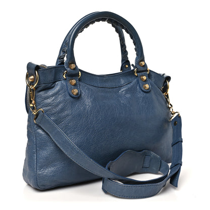 Balenciaga Agneau Giant 12 Gold Hardware Town Bleu Persan 4 of 11