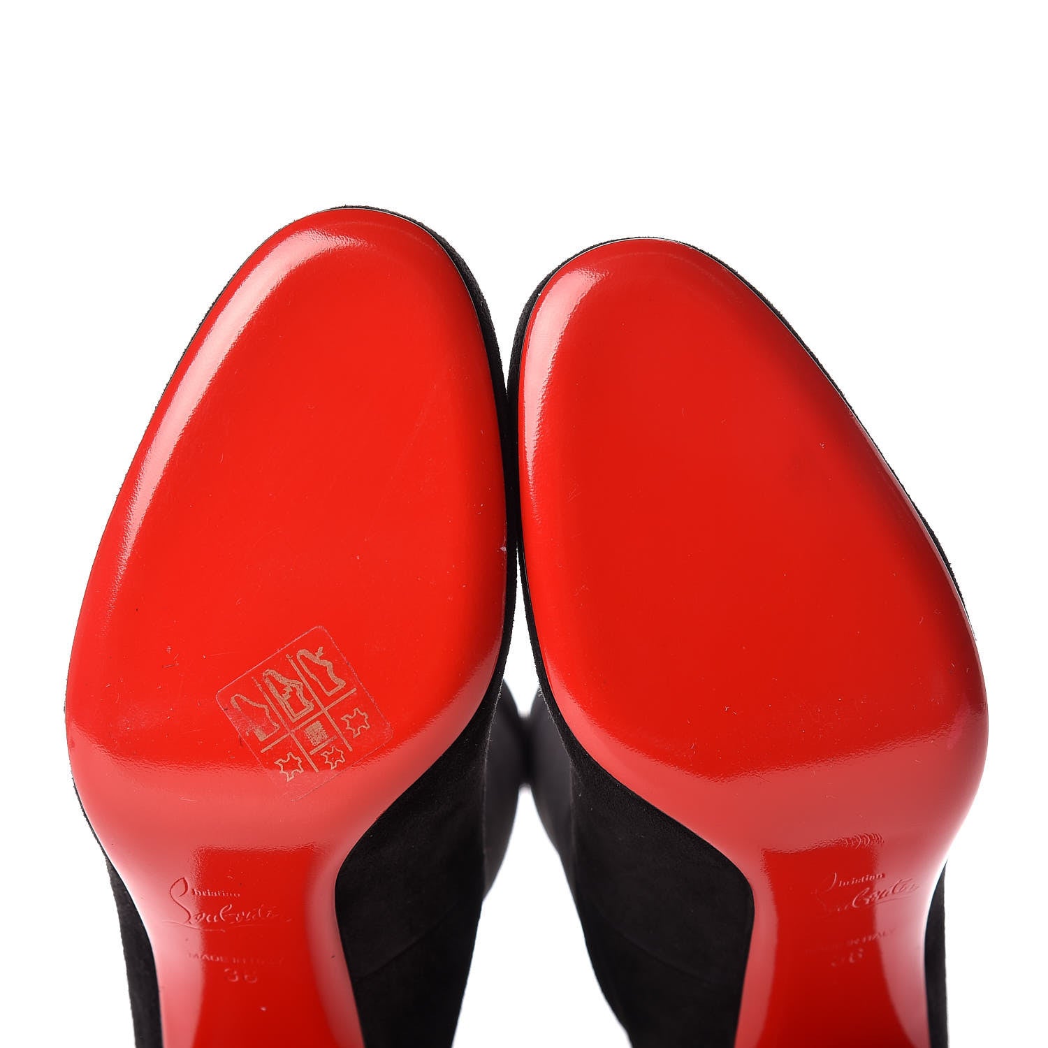 Christian Louboutin Veau Velours Stretch Gena 85 Bootie 36 Black 6 of 9