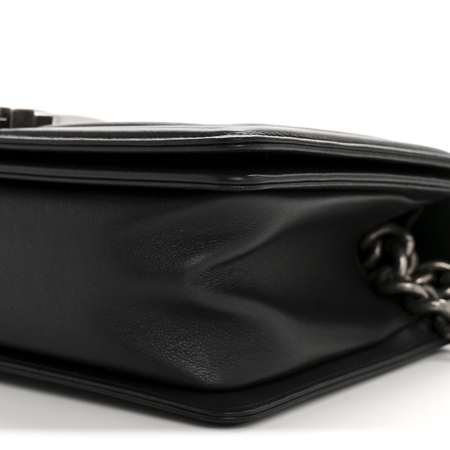 Calfskin Quilted Medium Boy Flap Black
