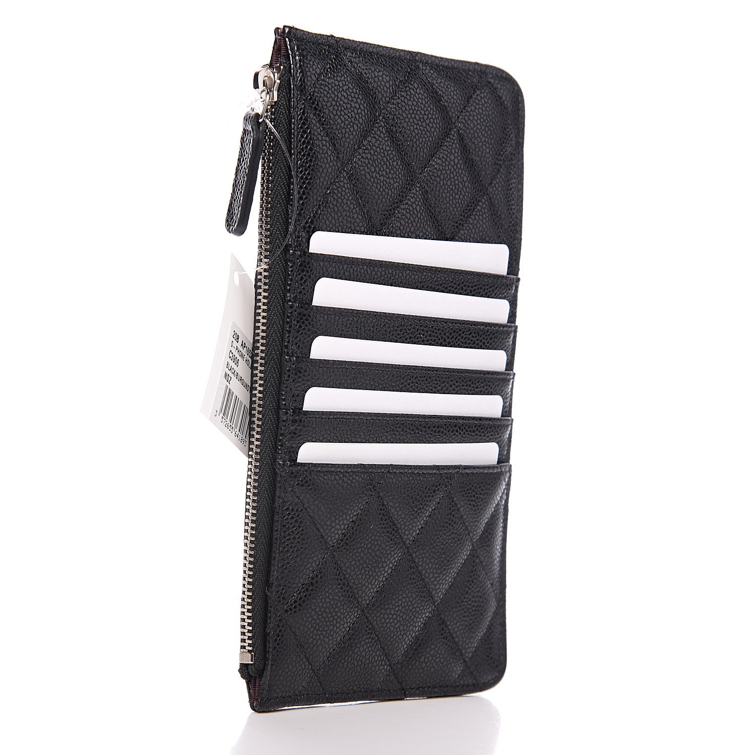 Chanel Caviar Quilted Classic Flat Wallet Pouch Black 2 of 7