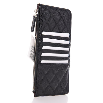 Chanel Caviar Quilted Classic Flat Wallet Pouch Black 2 of 7