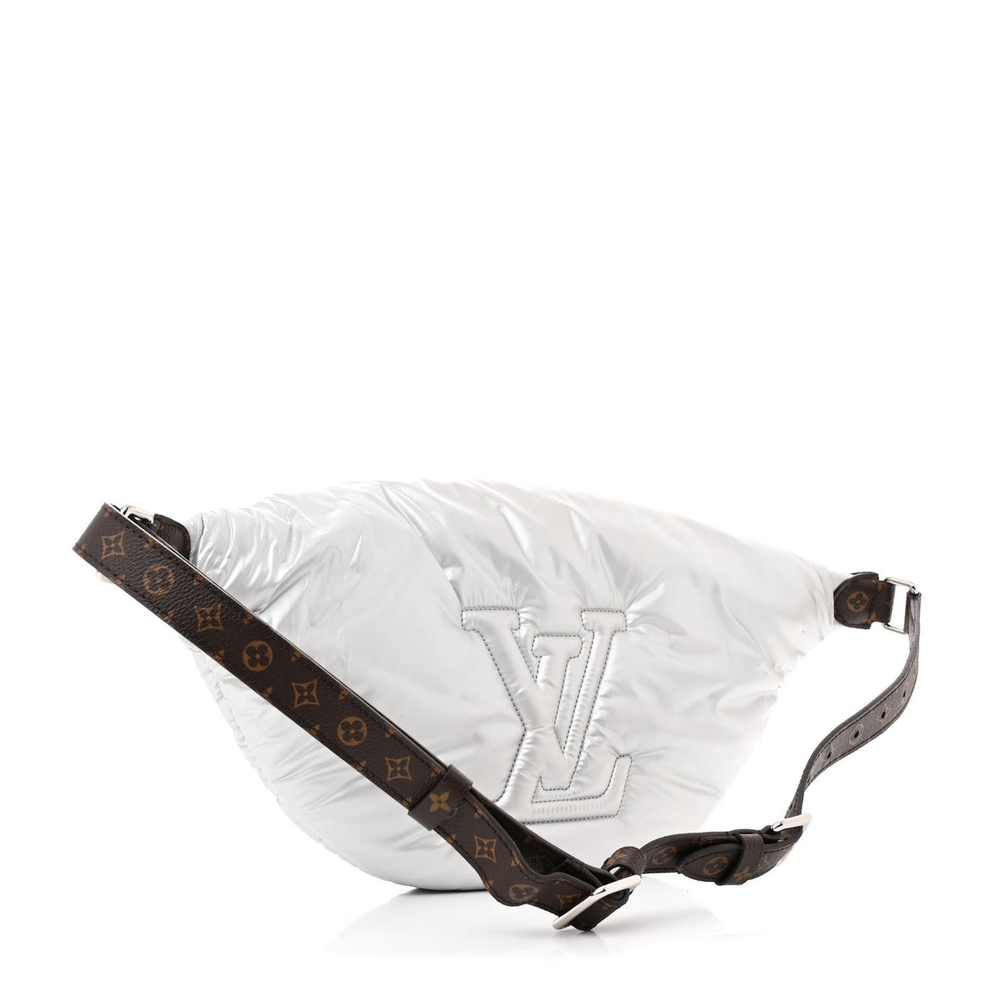 Econyl Monogram Pillow BumBag Silver