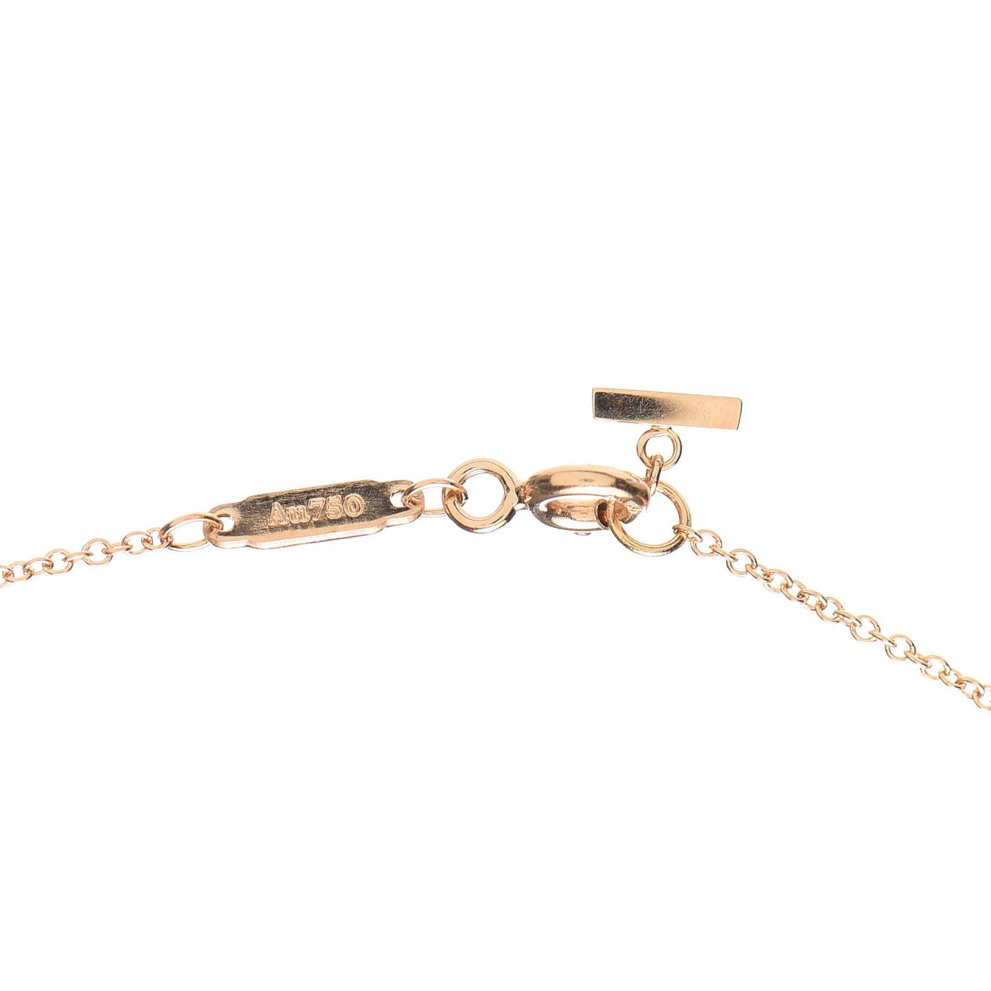 18K Rose Gold Small T Smile Pendant Necklace