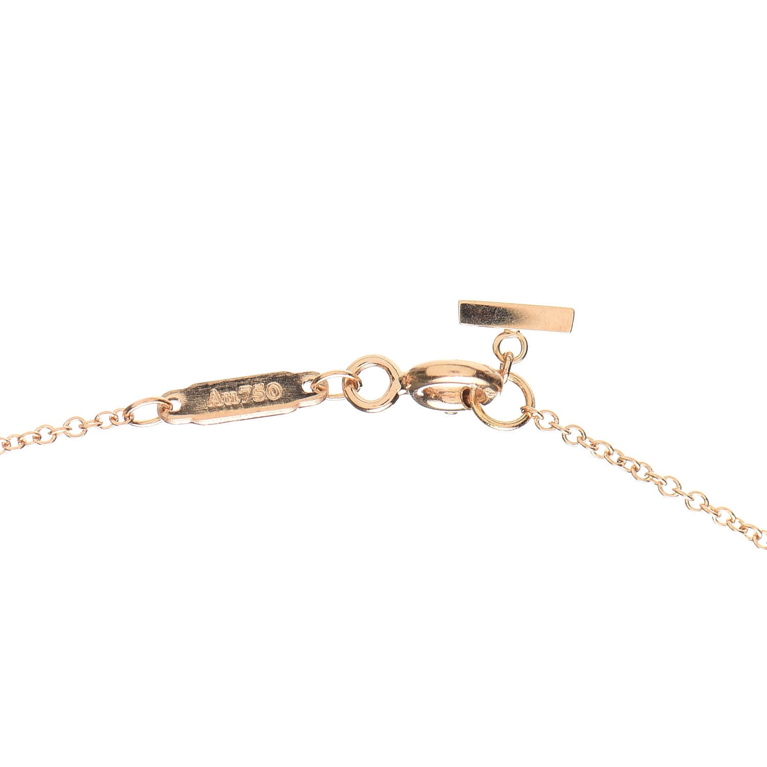 Tiffany 18K Rose Gold Small T Smile Pendant Necklace 4 of 6