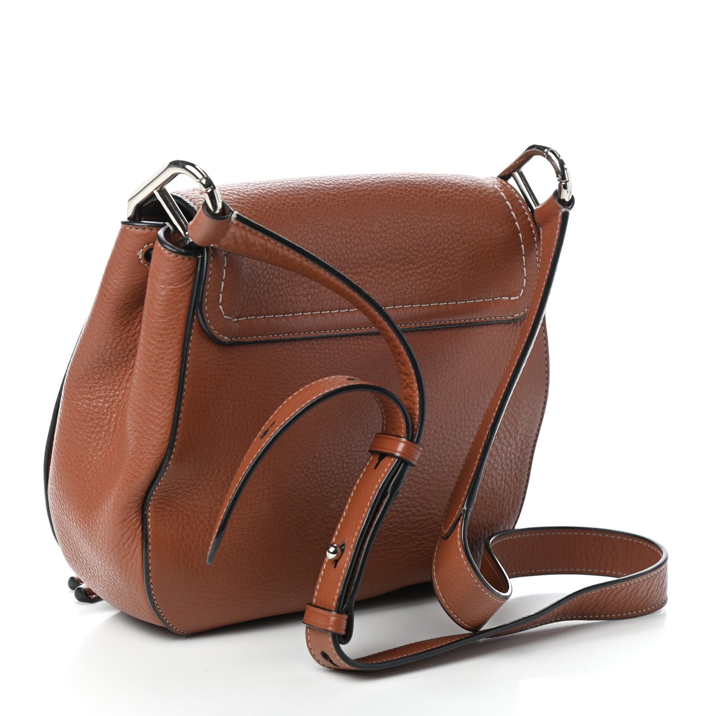 Calfskin Saddle Bag Cognac
