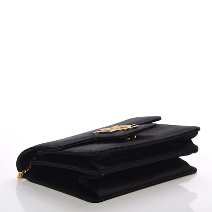 Alexander McQueen Satin Mini Insignia Flap Black 4 of 6