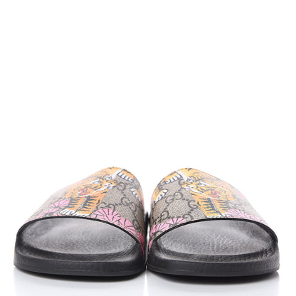 Gucci GG Supreme Monogram Bengal Slide Sandals 37 Beige Pink 2 of 9