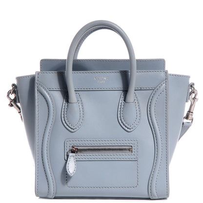Celine Smooth Calfskin Nano Luggage Glacier 1 of 11