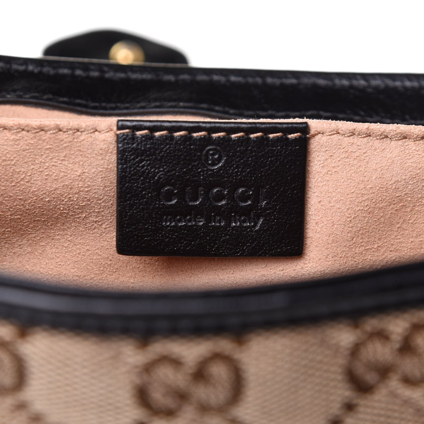 Monogram Matelasse Diagonal Mini GG Marmont Shoulder Bag Beige Black