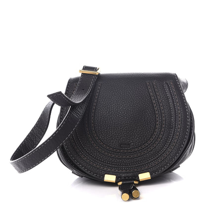 Chloe Calfskin Mini Marcie Round Crossbody Bag Black 1 of 9